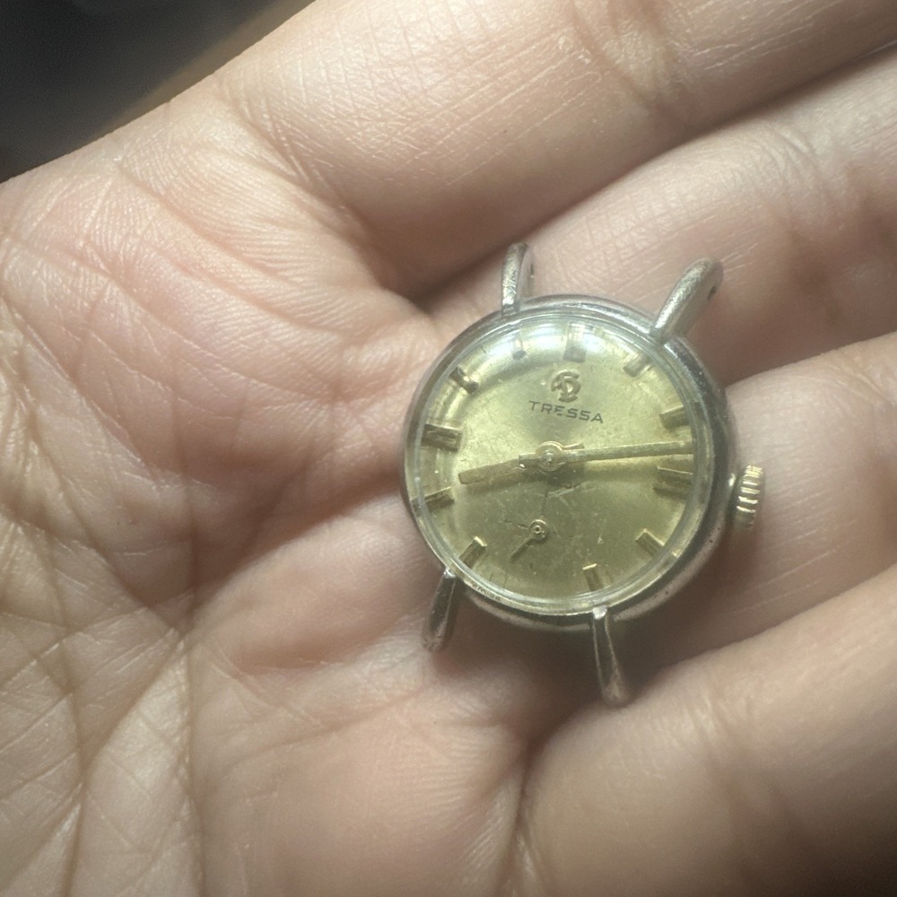 Working Vintage Tressa Manual wind Women's Subdial Watch 22mm - Need A Band